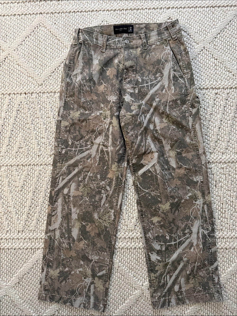 Abercrombie & Fitch Men's Camouflage Cargo Pants - Brown, Green, Tan